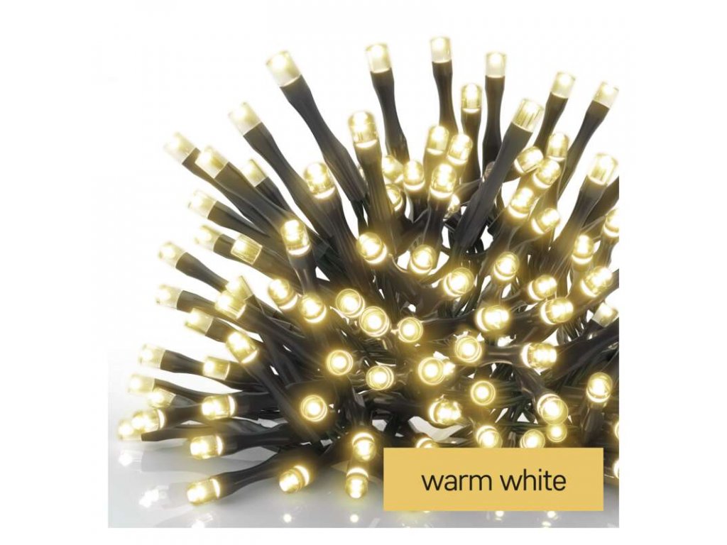 Standard LED spojovacia vianočná reťaz – cencúle, 2,5 m, vonkajšia, teplá biela - D1CW01