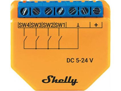 Ovládač/aktivátor scén Shelly Plus i4 DC WIFI 5-24V DC
