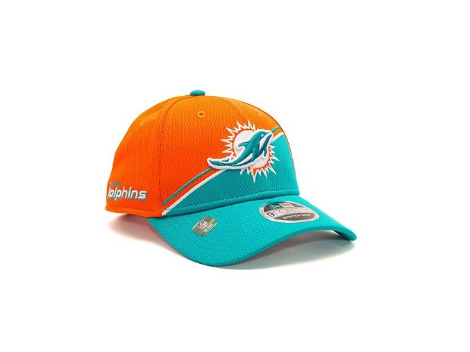 Kšiltovka New Era 9FORTY Stretch-Snap NFL Sideline 23 Miami Dolphins Team Colors