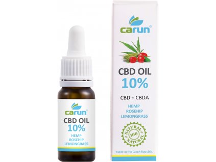Carun 10% CBD + CBDA ochucený šípkovým olejem a citrónovou trávou 10 ml