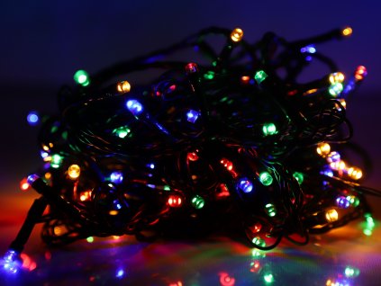 Vánoční osvětlení  13 m, 100 LED, 1.9W mix barev