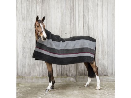 Deka Kentucky heavy fleece square stripes black/grey