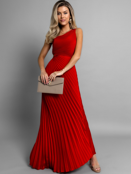 Červené společenské dlouhé šaty SUNTILS