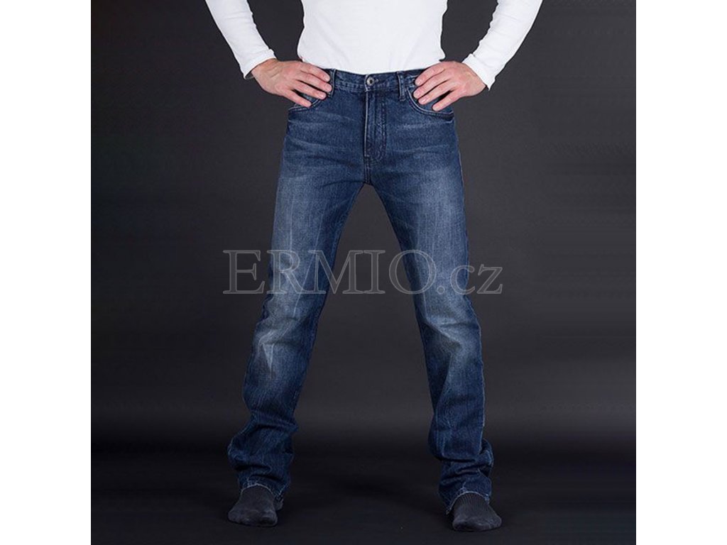 Značkové tmavě modré pánské jeansy Armani Jeans