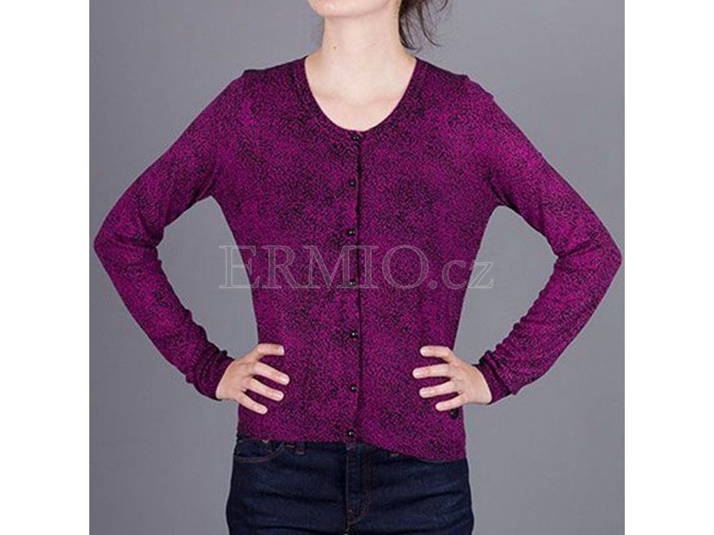 Luxusní dámský fialový svetr Armani Jeans