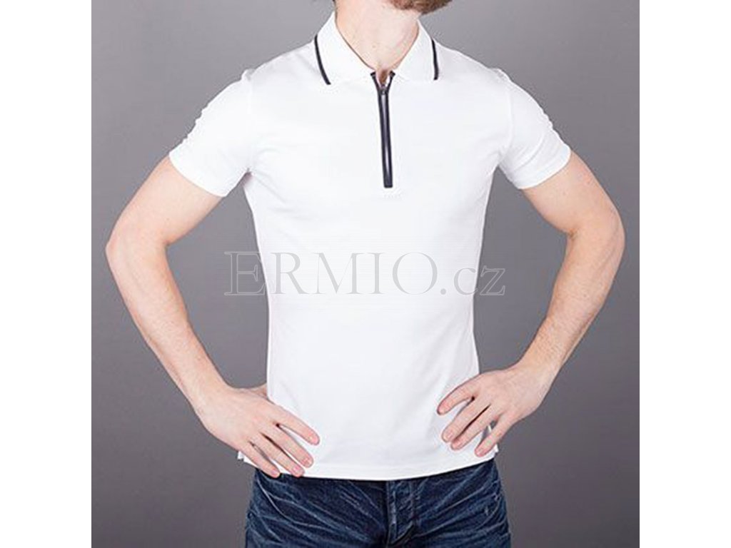 Tričko polo Armani bílé