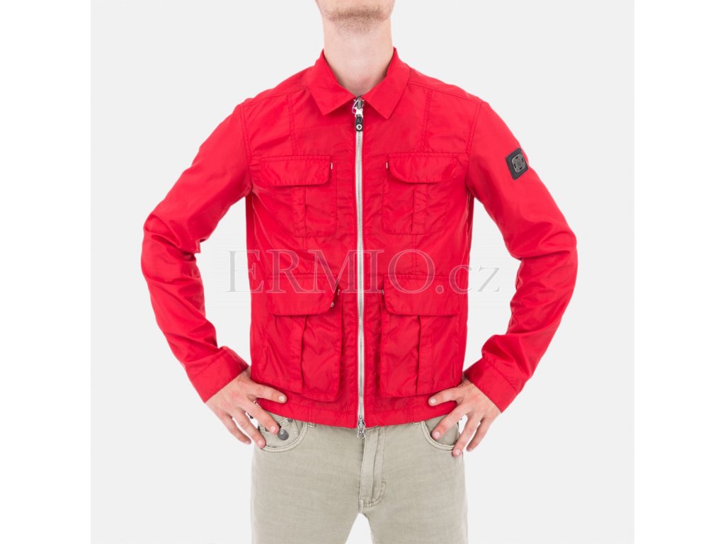 Elegantní pánská jarní bunda Armani Jeans červená