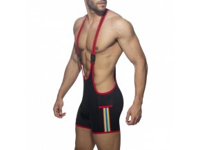rainbow tape wrestling suit (2)