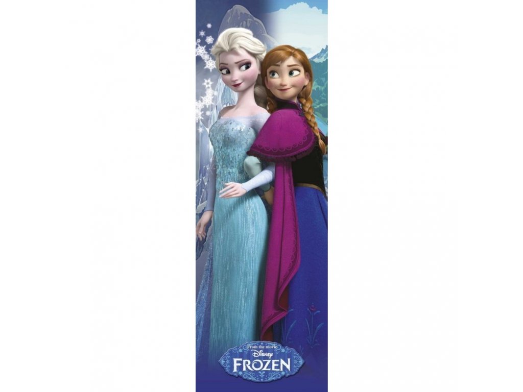 Plakát na dveře Frozen|Ledové království: Sestry Anna a Elsa (53 x 158 cm) 150 g
