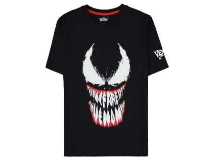 Pánské tričko Marvel|Venom: Face (S) černá bavlna