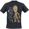 Pánské tričko Guardians Of The Galaxy 2|Strážci Galaxie 2: I Am Groot Scribbles  černé