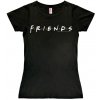 Tričko dámské Friends|Přátelé: Logo  černá bavlna