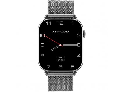 Chytré hodinky ARMODD Prime - černé s kovovým řemínkem + silikonový řemínek
