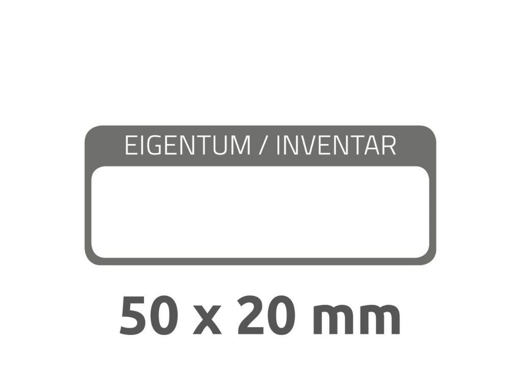 6901 4004182069011 Inventar Etikett mit Laminat schwarz 3 part (Large)