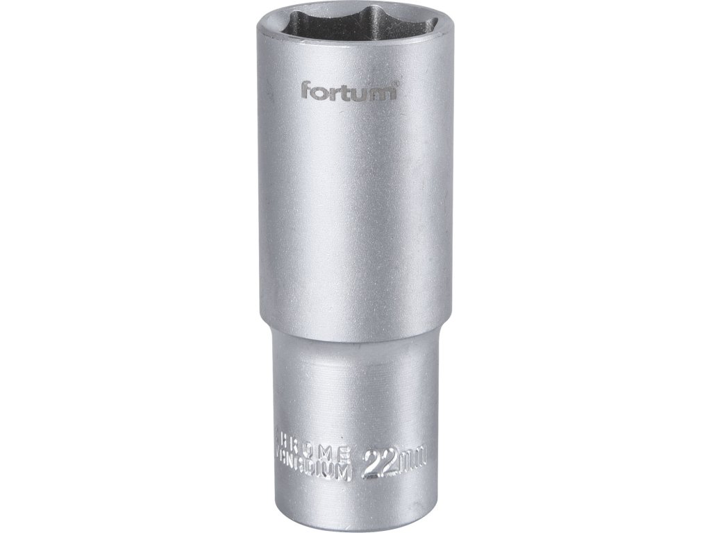 FORTUM 4700522 hlavice nástrčná prodloužená 1/2", 22mm, L 77mm