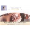 Gold Cosmetica NAIL GOLD TATTOOS - miếng dán in trang tri tư 12 kar. vàng trắng - WHITE GOLD 4 (3ks trong gói)