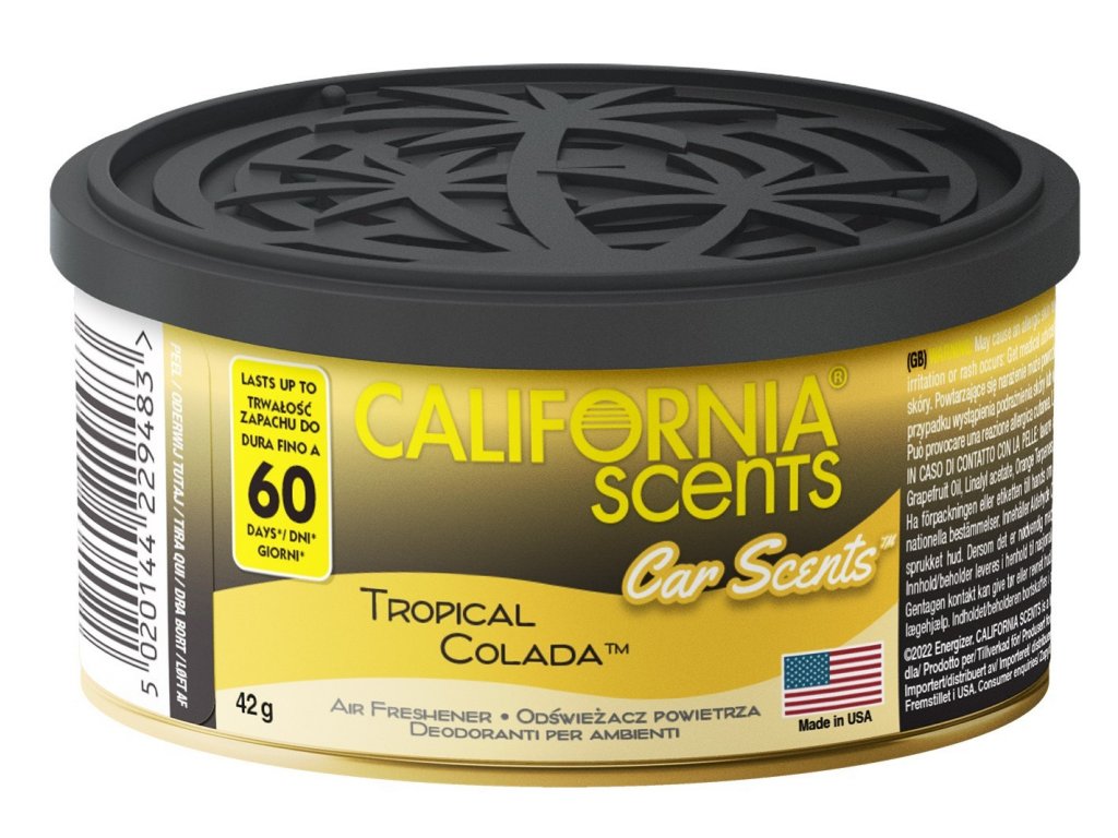 California scents car scent Tropical Colada evtech cz