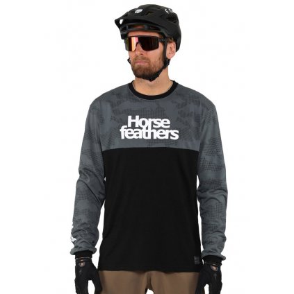 Horsefeathers bike triko Fury LS digital white 22/23  + doručení do 24 hod.