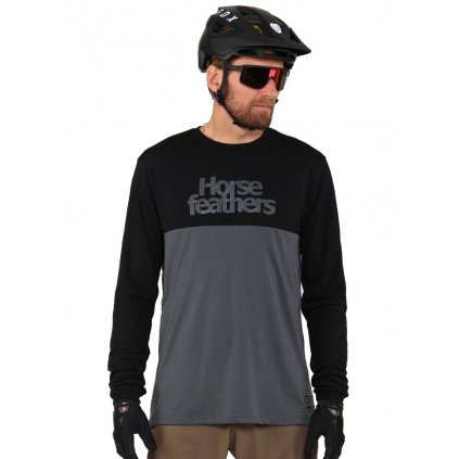 Horsefeathers bike triko Fury LS black grey 22/23  + doručení do 24 hod.