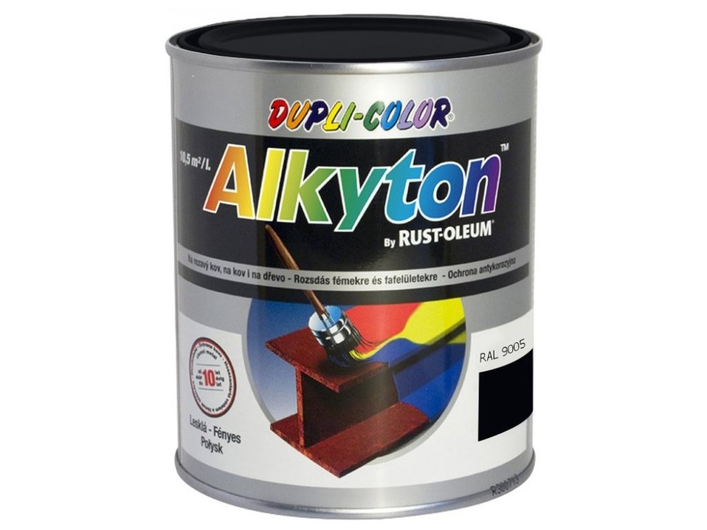 ALKYTON hladký saténový 0,75l (Barva RAL 9005)