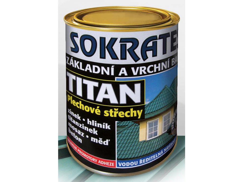 SOKRATES TITAN základní a vrchní barva na plechové střechy 0,7kg (Barva antracitová)