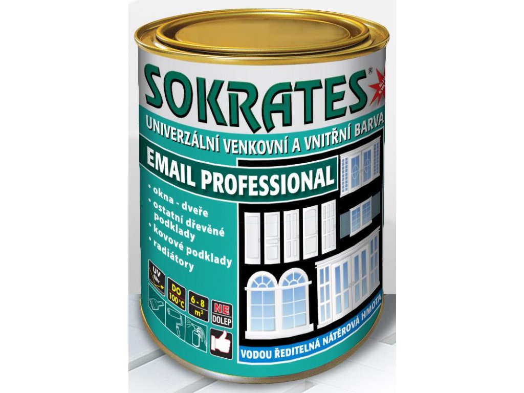 SOKRATES EMAIL PROFESSIONAL univerzální vrchní barva (černá lesklá) 0,7kg (Barva černá lesklá)