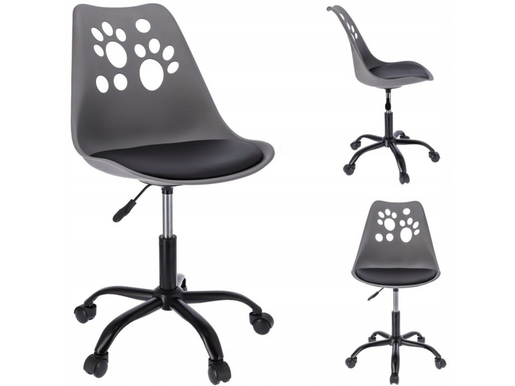 Otočná židle JOY šedo - černá