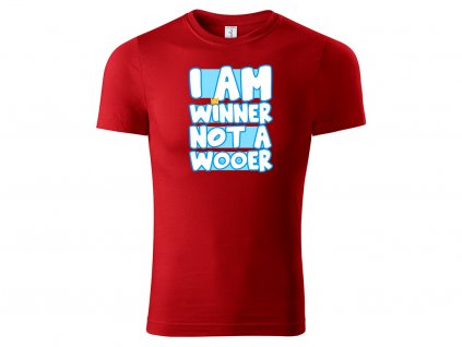 Winner not Wooer červená
