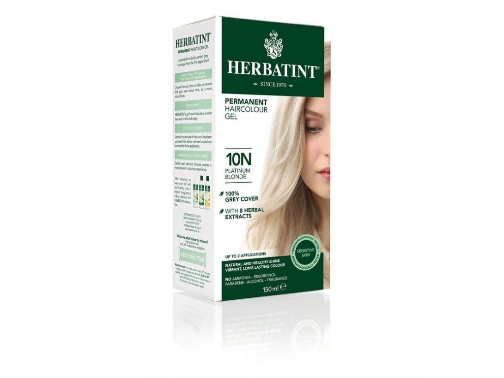 es366 herbatint permanentni barva na vlasy platinova blond 10n