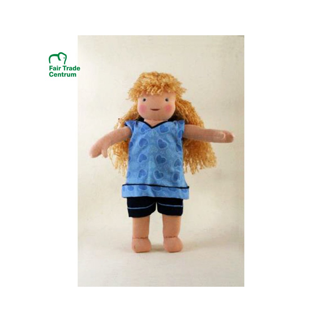 Fair trade ručně šitá hadrová panenka Dolls4Tibet Daisy