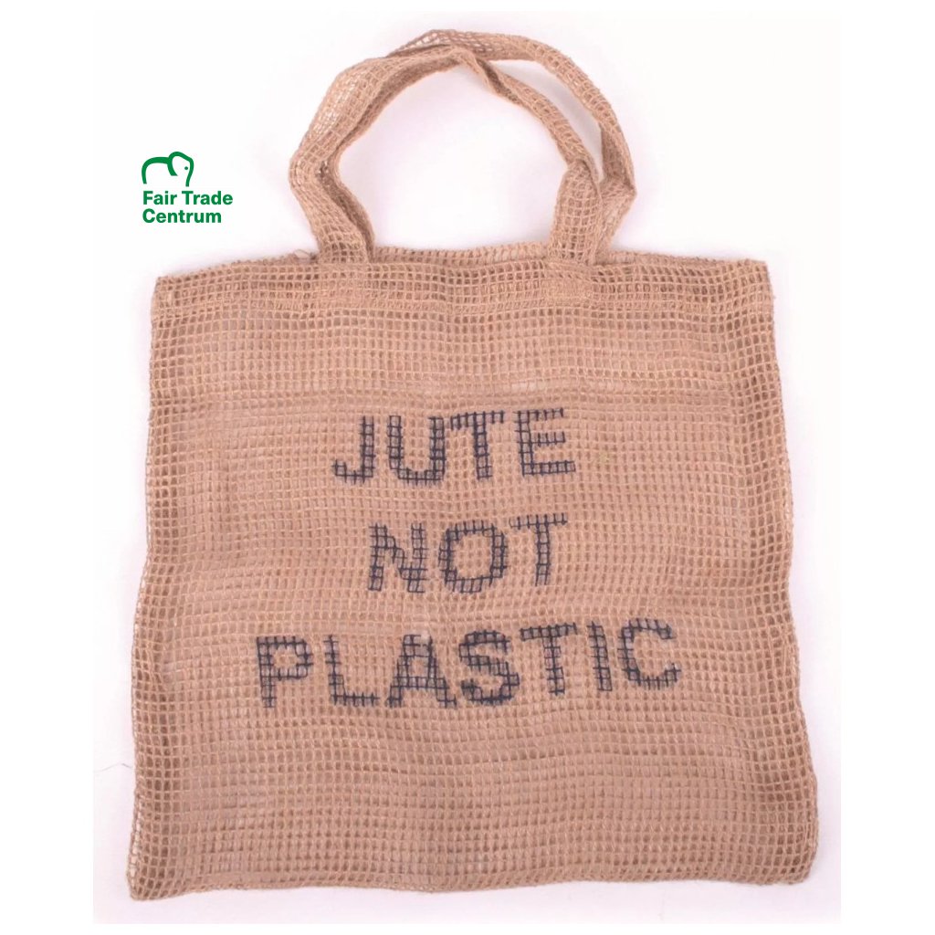 Ručně dělaná fair trade nákupní taška Juta místo plastu z Bangladéše