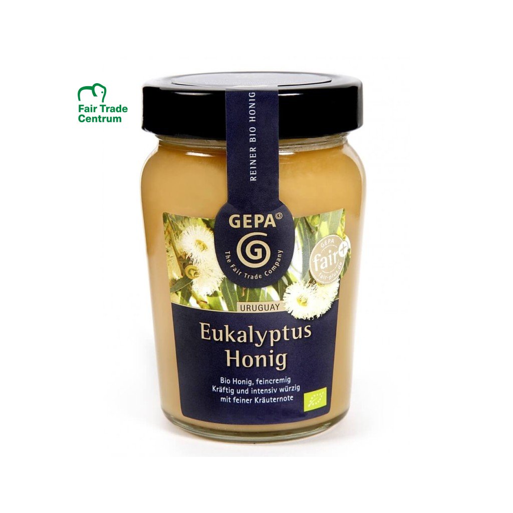 Fair trade bio květový med z eukalyptu, krémový