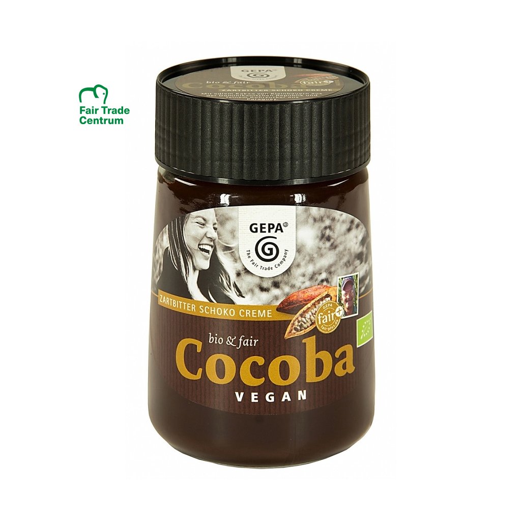 Fair trade bio vegan krém z hořké čokolády Cocoba Dark