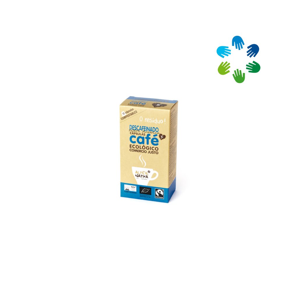 Bio Kávové kapsle kompostovatelné BEZ KOFEINU, 10 ks (Nespresso® kompatibilní)