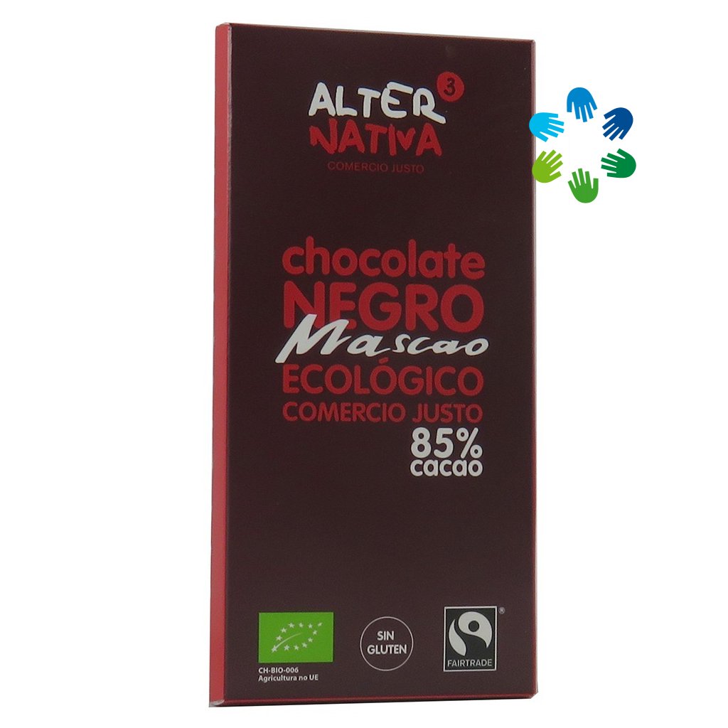 Bio hořká čokoláda MASCAO 85 % kakaa, 80 g