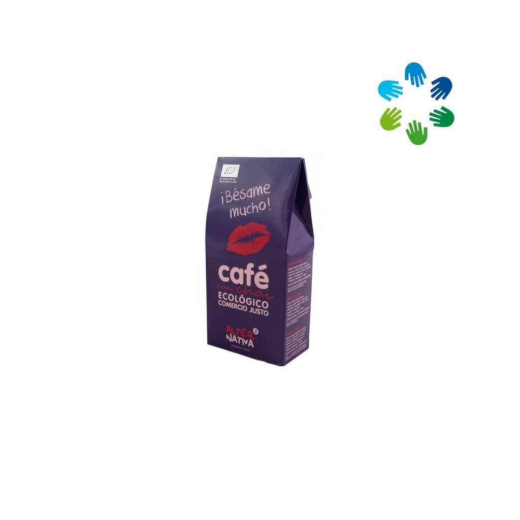 Bio Mletá káva s chai kořením POLIBEK, 125 g