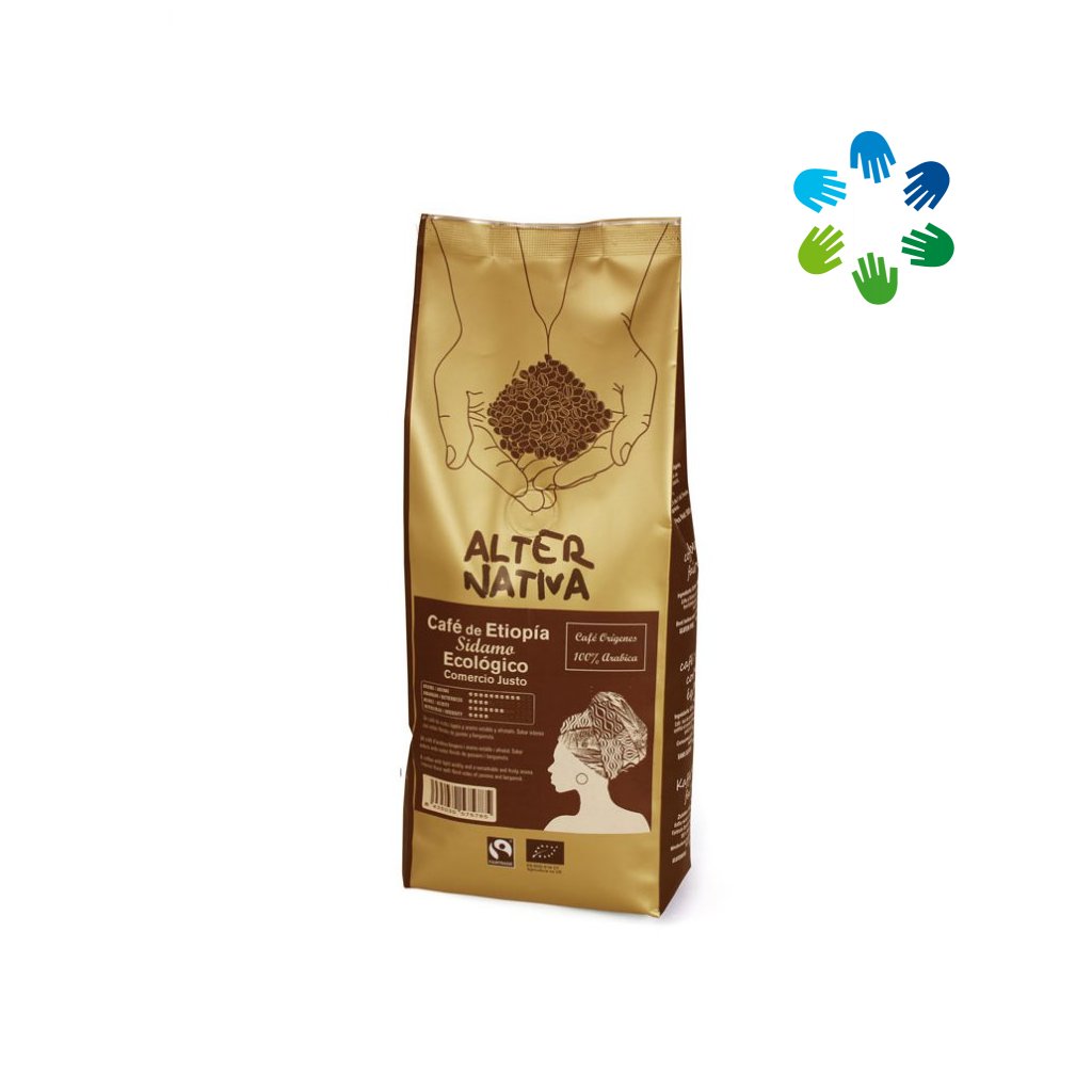 Bio Zrnková káva Ethiopia Sidamo, 500 g