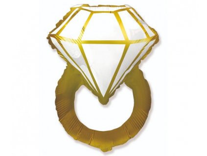 0022276 foliovy balonek zlaty prsten 90 cm flexmetal
