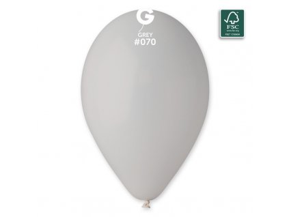 Latexový balónek 26cm, 070 šedý