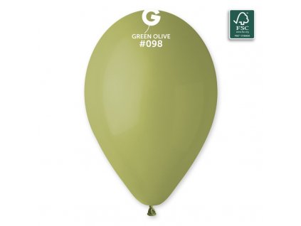 Latexový balónek 26cm, 098 olivový