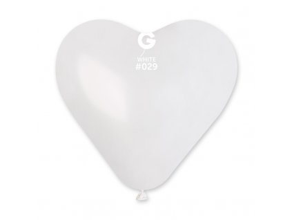 Latexový balónek srdce 44cm, bílé