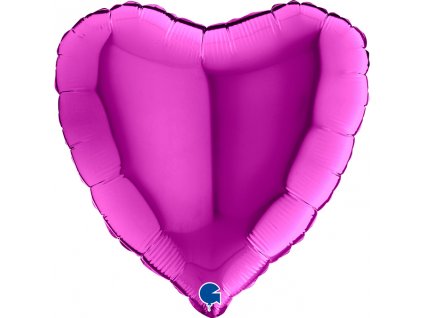 Fóliový balónek srdce 46cm, fialové
