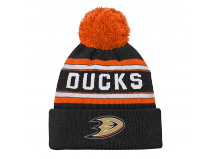 Detská zimná čiapka Anaheim Ducks Jacquard Cuffed Knit With Pom