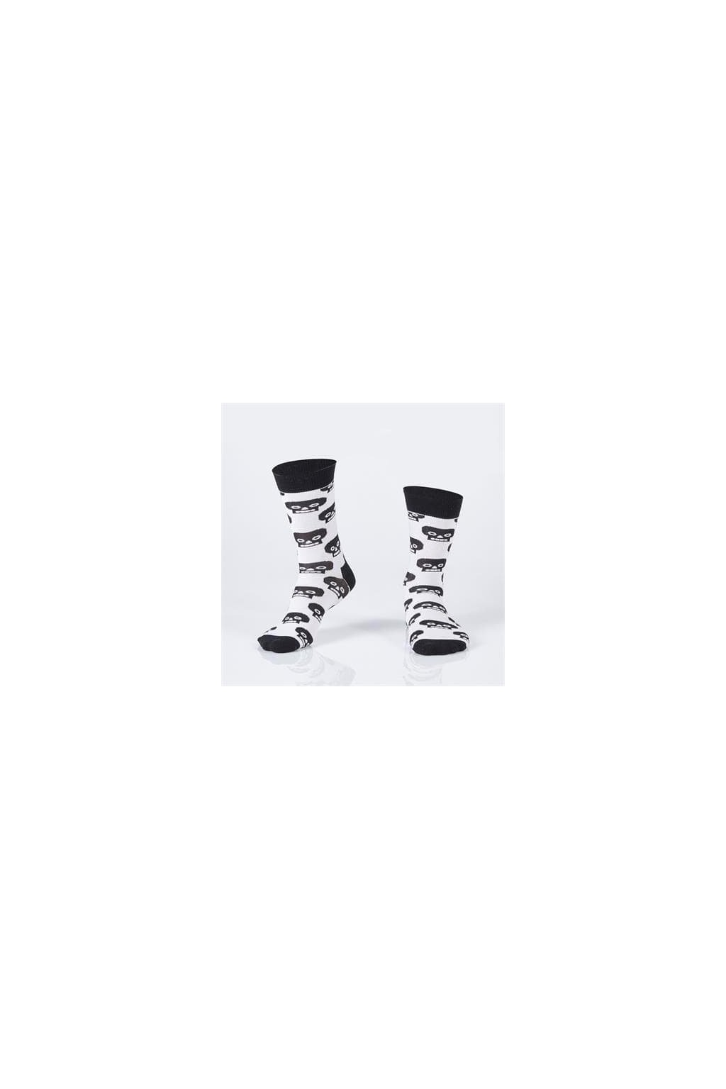 Bílé dámské vzorované ponožky Fasardi