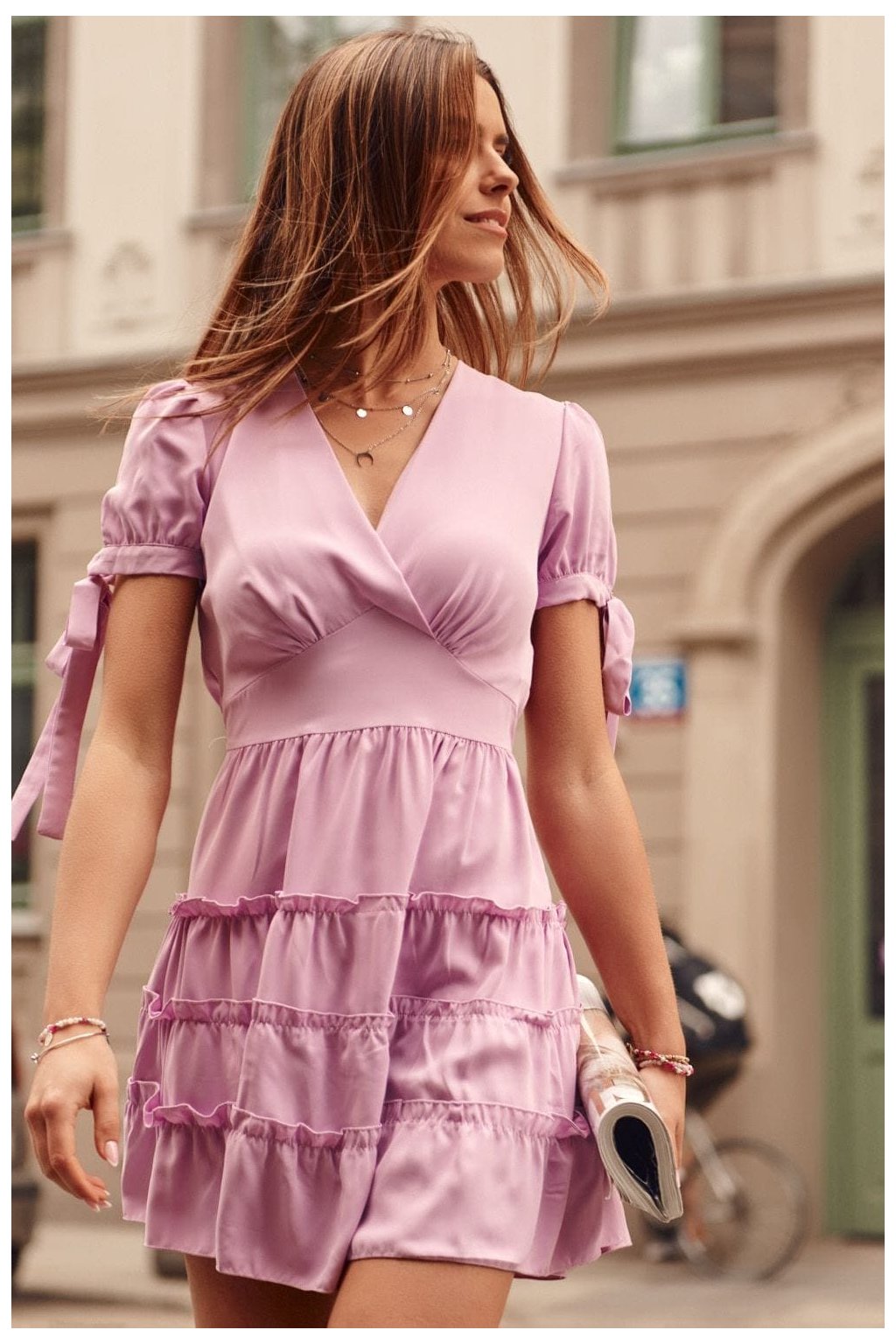 Letní šaty Fasardi fialové