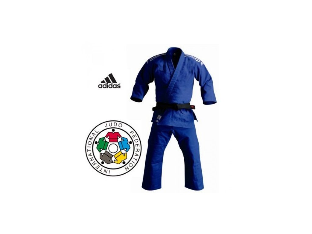 Kimono na judo IJF ADIDAS CHAMPION II Široké / Regular - modré