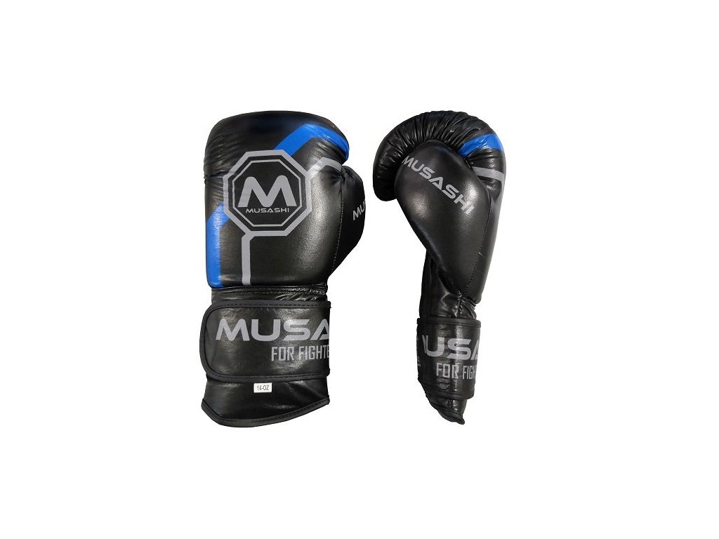 Boxerské rukavice Thai 3.0 Black/Blue MUSASHI