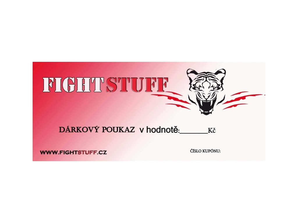 Dárkový poukaz FightStuff v hodnotě:  1000 Kč