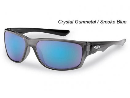 Okuliare Fisherman AA Triacetate ROLLER Crystal Gunmetal Smoke Blue Mirror