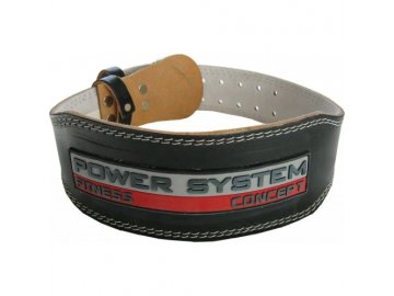 Opasek Power System černý kožený PS 3100